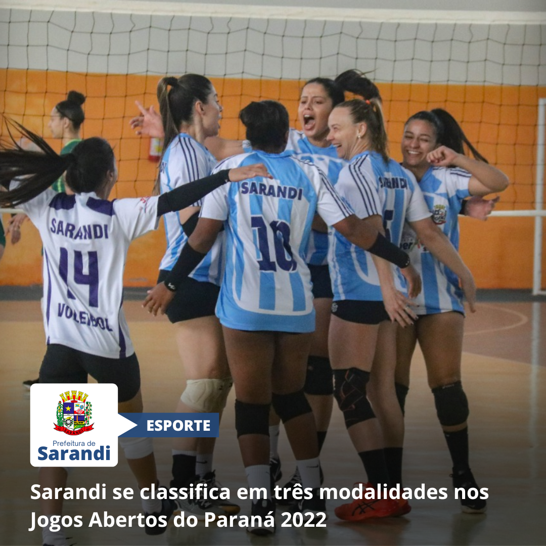 Sarandi se classifica em três modalidades nos Jogos Abertos do Paraná 2022